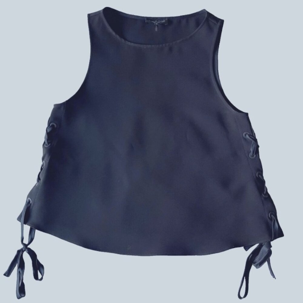 Rag & Bone Eliza Side-Tie Tank Top - Black (XS)